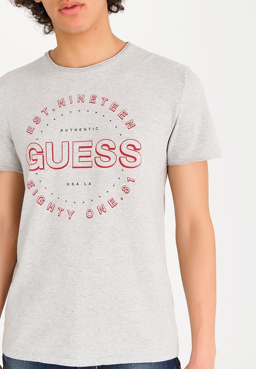 GUESS - Circular Logo Tee Grey