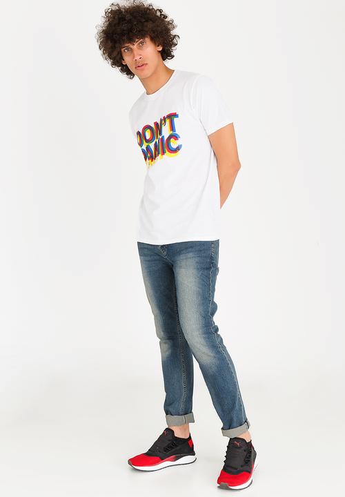 STYLE REPUBLIC - Don’t panic tee - white