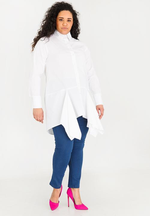 Leigh Schubert - Marylbone shirt with hanky edge - white