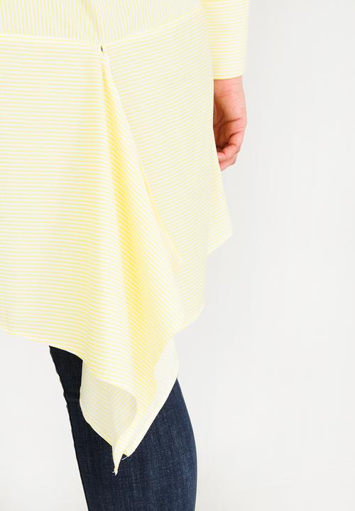 Leigh Schubert - Marylbone shirt with hanky edges - pale yellow