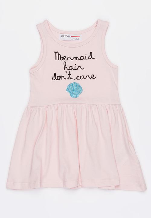 MINOTI - Basic glitter print dress - pink
