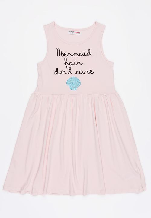 MINOTI - Basic glitter print dress - pink