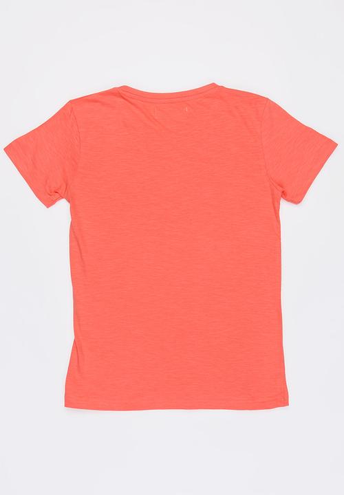 MINOTI - Maui photo print marl tee - coral