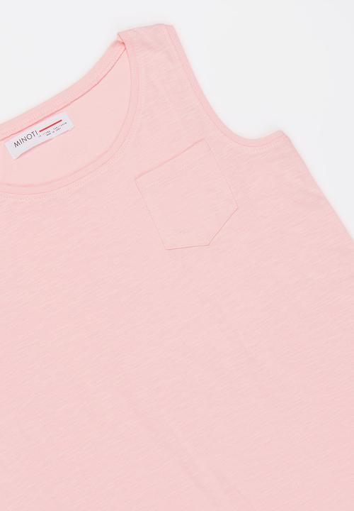 MINOTI - Basic Slub Vest Mid Pink