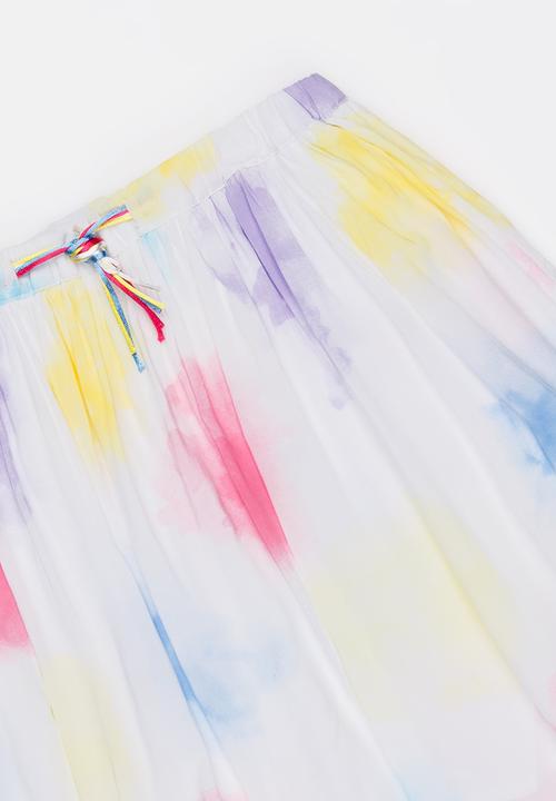 MINOTI - Beachy AOP tie dye gathered skirt - multi-colour