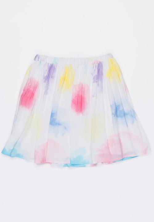 MINOTI - Beachy AOP tie dye gathered skirt - multi-colour