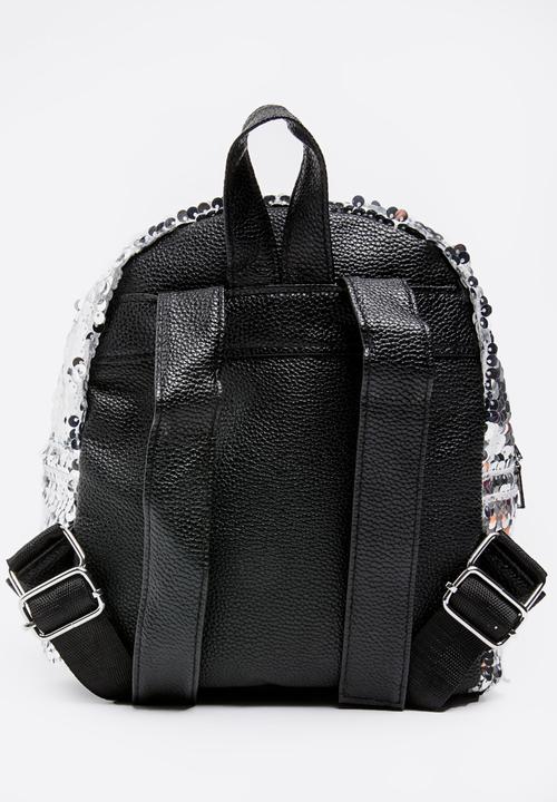 Pop Candy - Sequin star and pineapple backpack - silver 