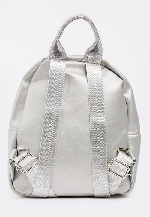 Pop Candy - Metalic Backpack with studs - silver