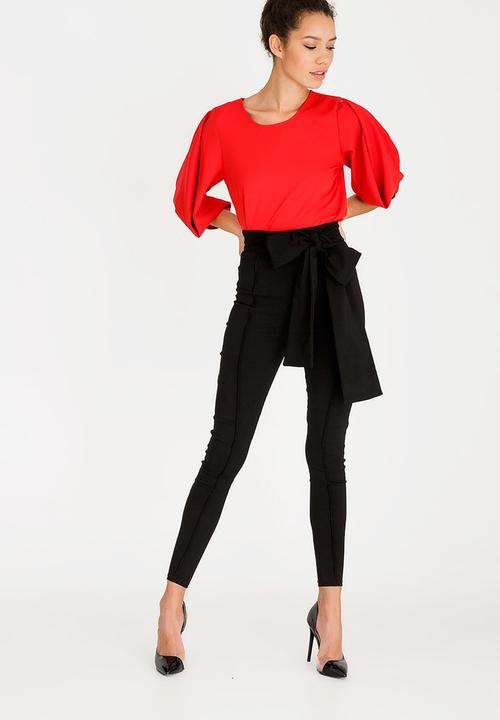 ERRE - Draped Sleeve Blouse Red