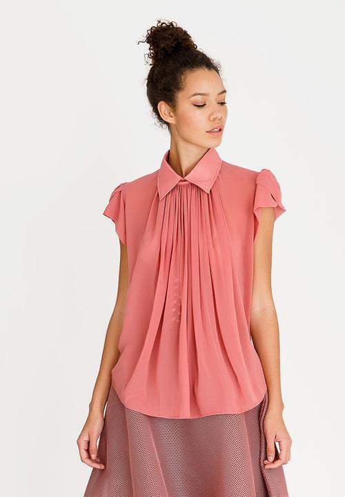 Sober - Fifi petal sleeve blouse - pink
