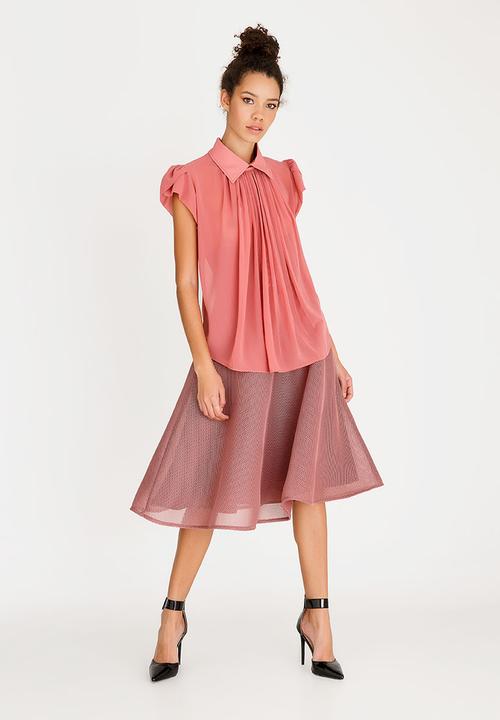Sober - Fifi petal sleeve blouse - pink