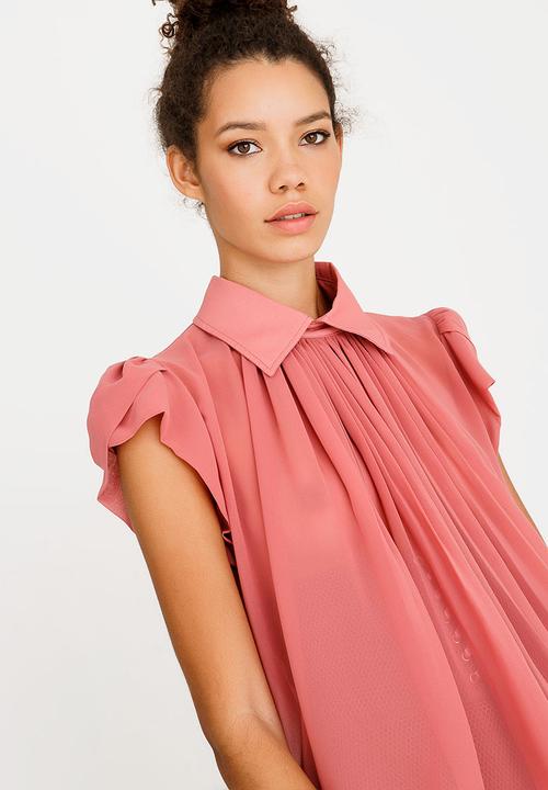 Sober - Fifi petal sleeve blouse - pink