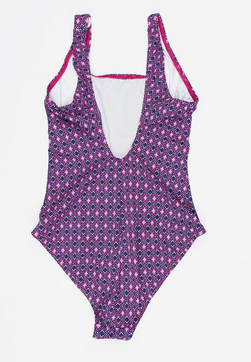Sun Things - Pink Mosaic One Piece Mid Purple