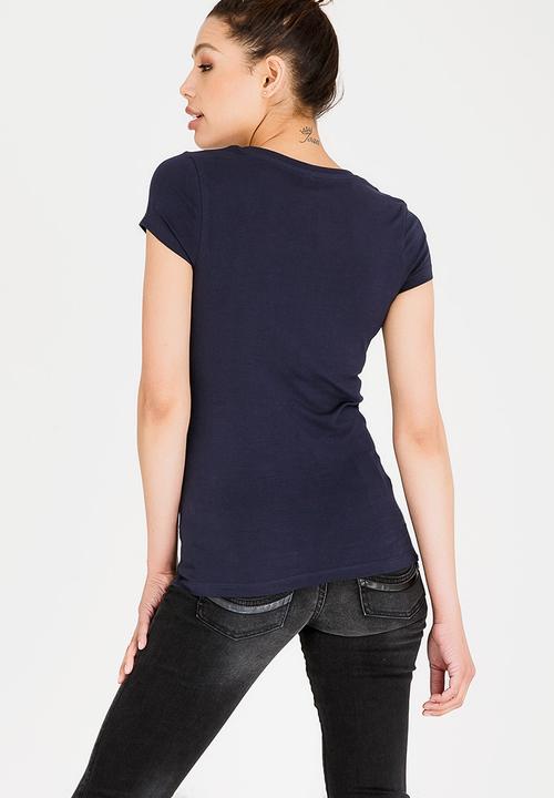 SOVIET - Paulina crew neck tee  - navy