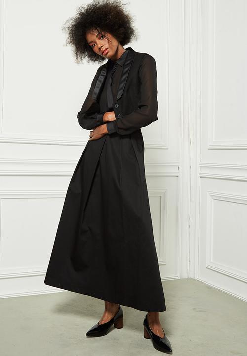 LUMIN - Sheer Collared Shirt Black