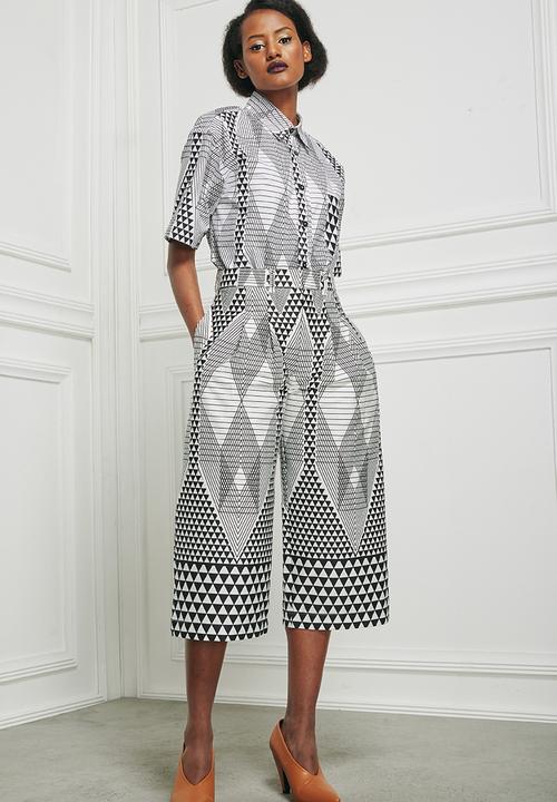 Chulaap - Diamond Print Shirt Black and White