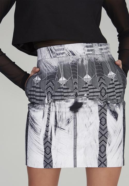 DAVID by David Tlale - Shumy Pencil Mini Skirt Mid Grey