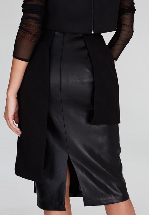 DAVID by David Tlale - Muso Layered Skirt Black