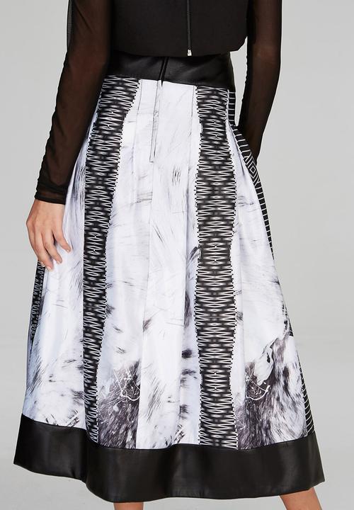 DAVID by David Tlale - Tshidi Pleated Skirt Mid Grey