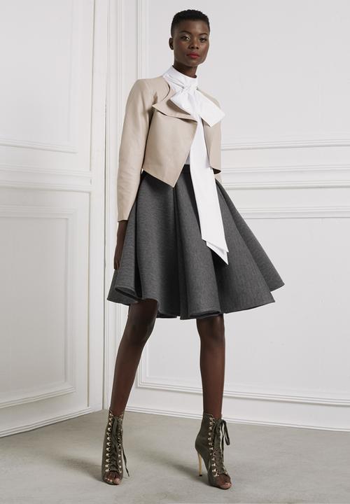 DAVID by David Tlale - Babydoll Skirt Grey Melange