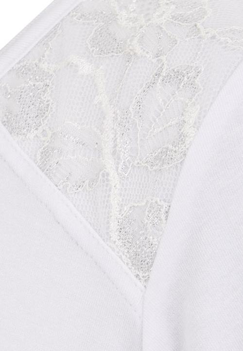 Precioux - Lace Detail Top White