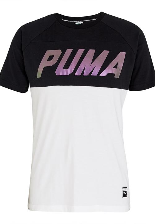 PUMA - Colourblock Tee Black