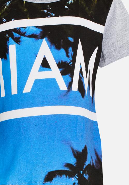 Twin Clothing - Miami Printed T-shirt Grey