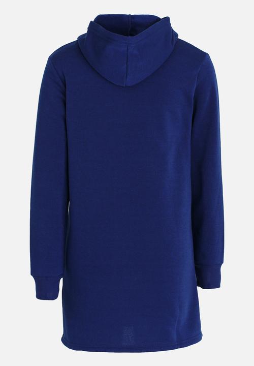Twin Clothing - Longer Lengh Fleece Hoody Navy