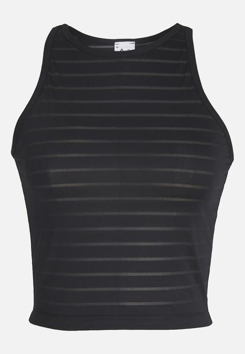 Reebok - Delta Mesh Crop Top Black