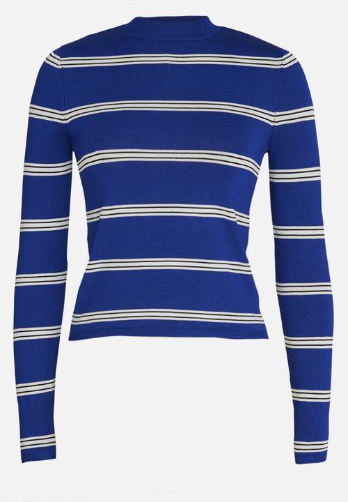 Forever21 - Long Sleeve Stripe Top Blue and White