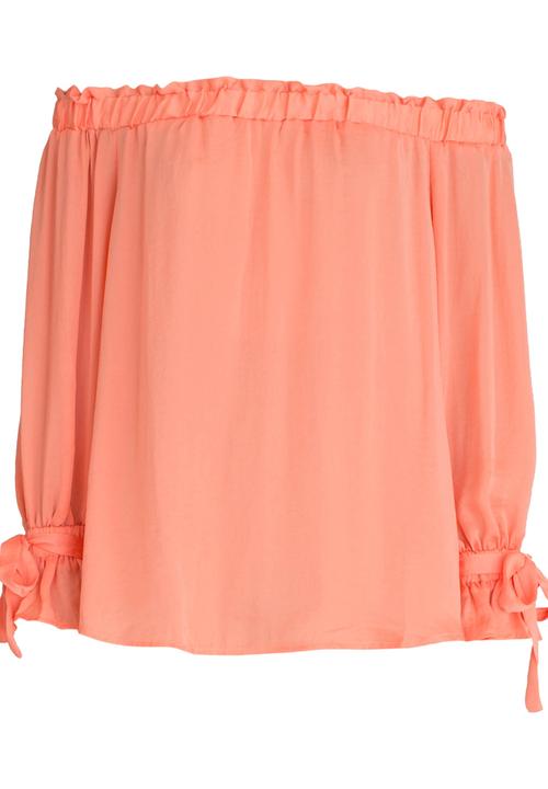 Revenge - Off-shoulder Blouse Coral