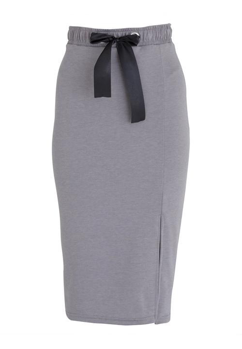 c(inch) - Sports Luxe Bodycon Skirt Pale Grey