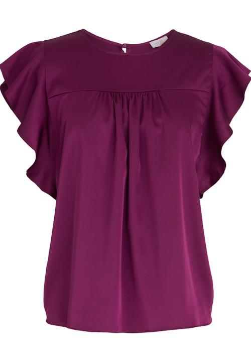 edit - Frilly Blouse Burgundy