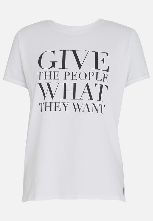 BONANG by Bonang Matheba - Give The People What They Want T-shirt White