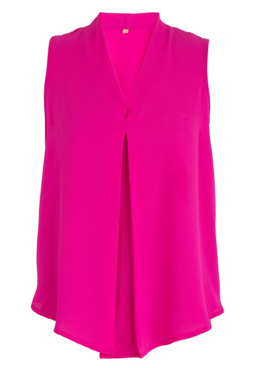 edit - V-Neckline Shell Top Mid Pink