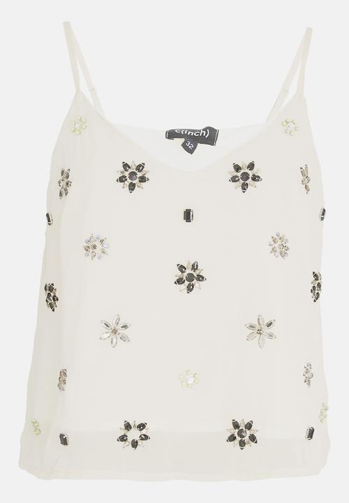 c(inch) - Bead Detail Cami Cream
