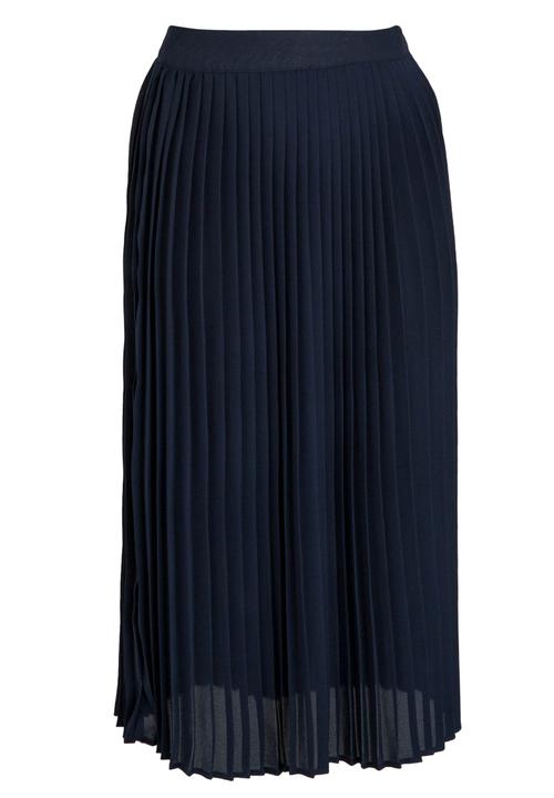 STYLE REPUBLIC - Pleated Midi Skirt Navy