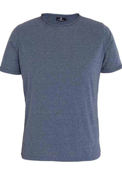 STYLE REPUBLIC - Goat Raw Trim Tee Navy