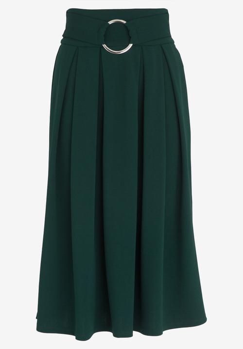 STYLE REPUBLIC - Volume Fit and Flare Skirt Dark Green