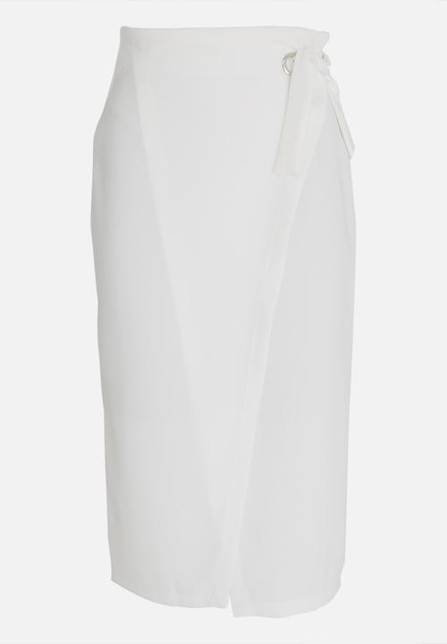 STYLE REPUBLIC - Wrap Midi Skirt Off White