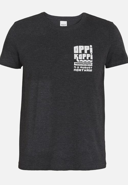 OppiKoppi - Crew Neck Melange Tshirt Charcoal