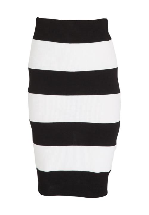 edit - Column Knit Skirt Black and White