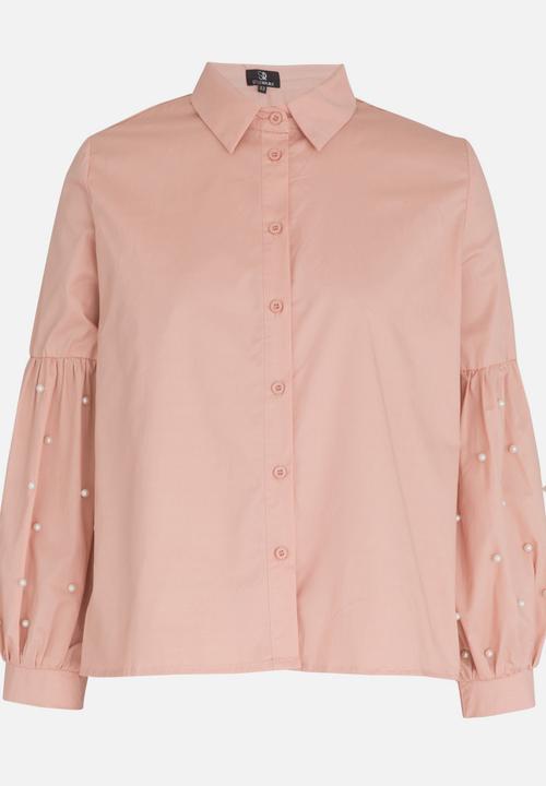 STYLE REPUBLIC - Pearl Detail Shirt Pale Pink