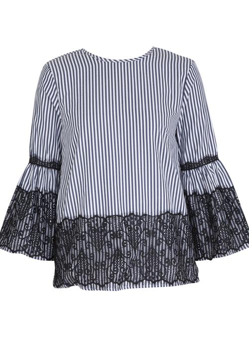 STYLE REPUBLIC - Lace Detail Blouse Navy
