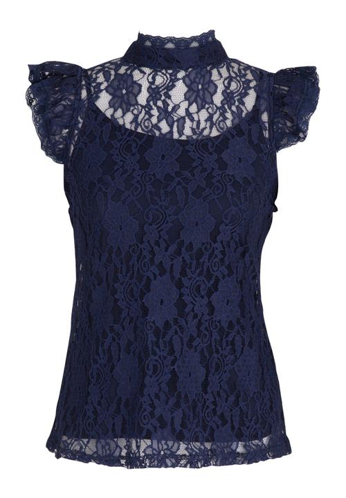 edit - Lace Top with Inner Cami Navy