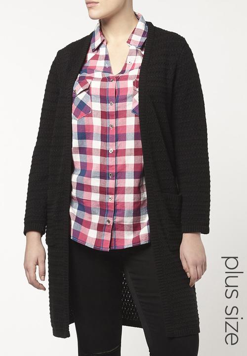EVANS - Longline Cardigan Black
