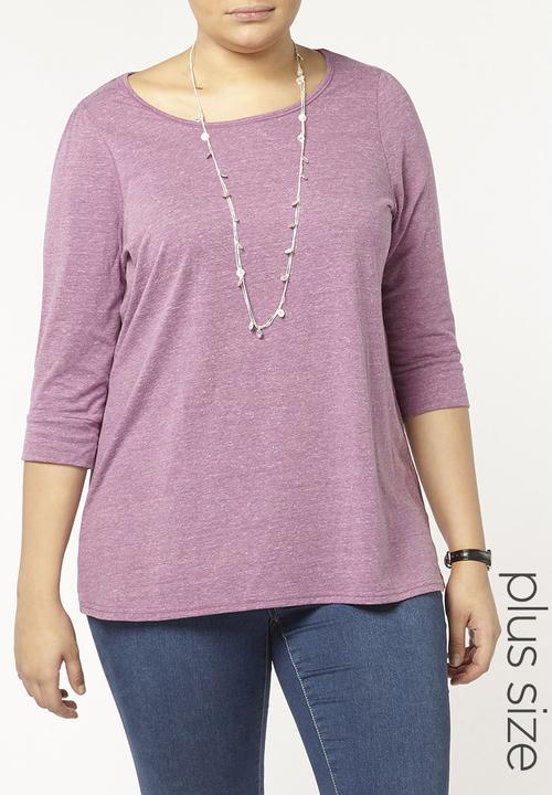 EVANS - 3/4 Sleeve T-shirt Pale Purple