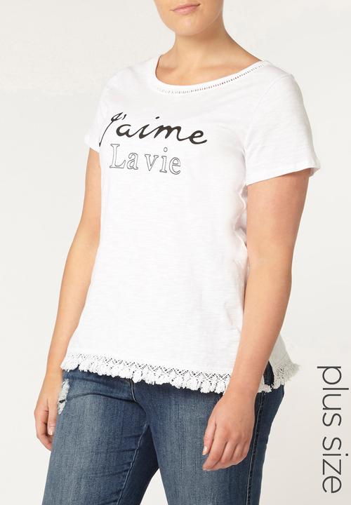 EVANS - Slogan T-shirt White