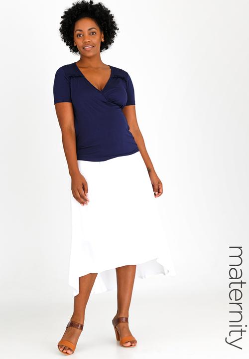 edit Maternity - Hi-low skirt - white