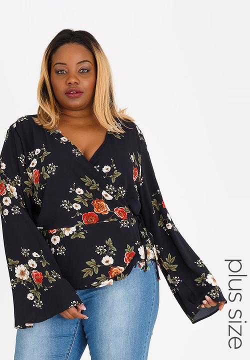 Revenge - Wrap Blouse Navy
